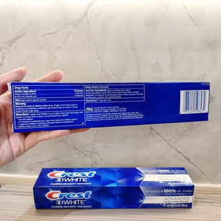 Kem đánh răng Crest 3D White Advanced Triple Whitening 158g