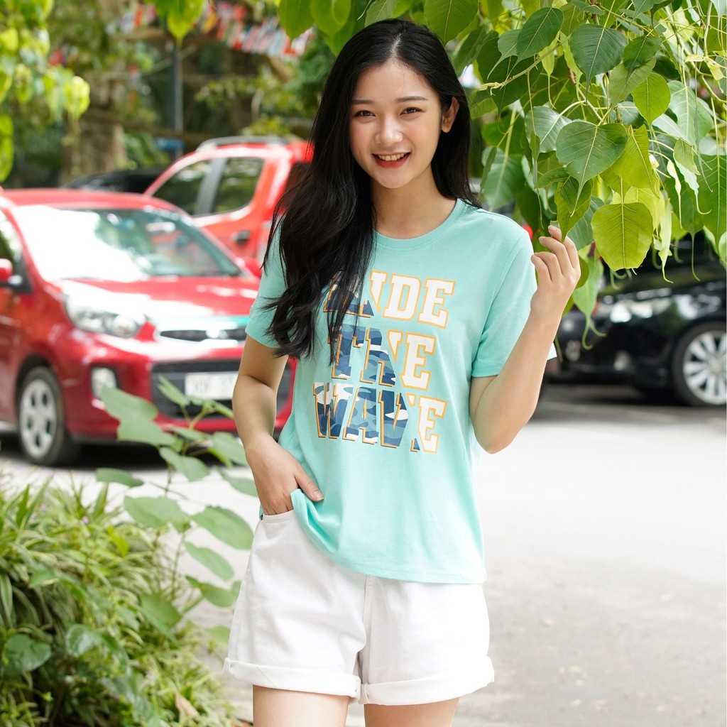 Áo phông nữ SAYME set áo đồng phục gia đình đi biển vải cotton mềm mịn thoáng mát WCTS0015