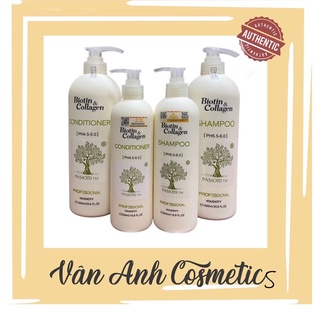 Cặp Gội Xả giảm rụng tóc, phục hồi tóc khô xơ Biotin Collagen Trắng 500ml-1000ml