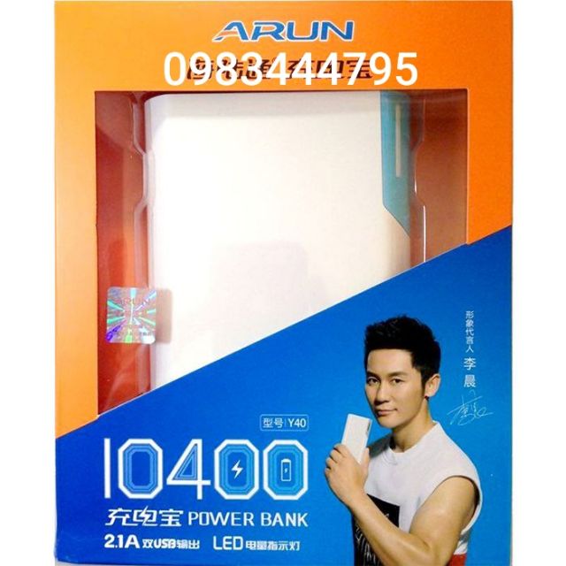 Sạc dự phòng arun 10400 mah