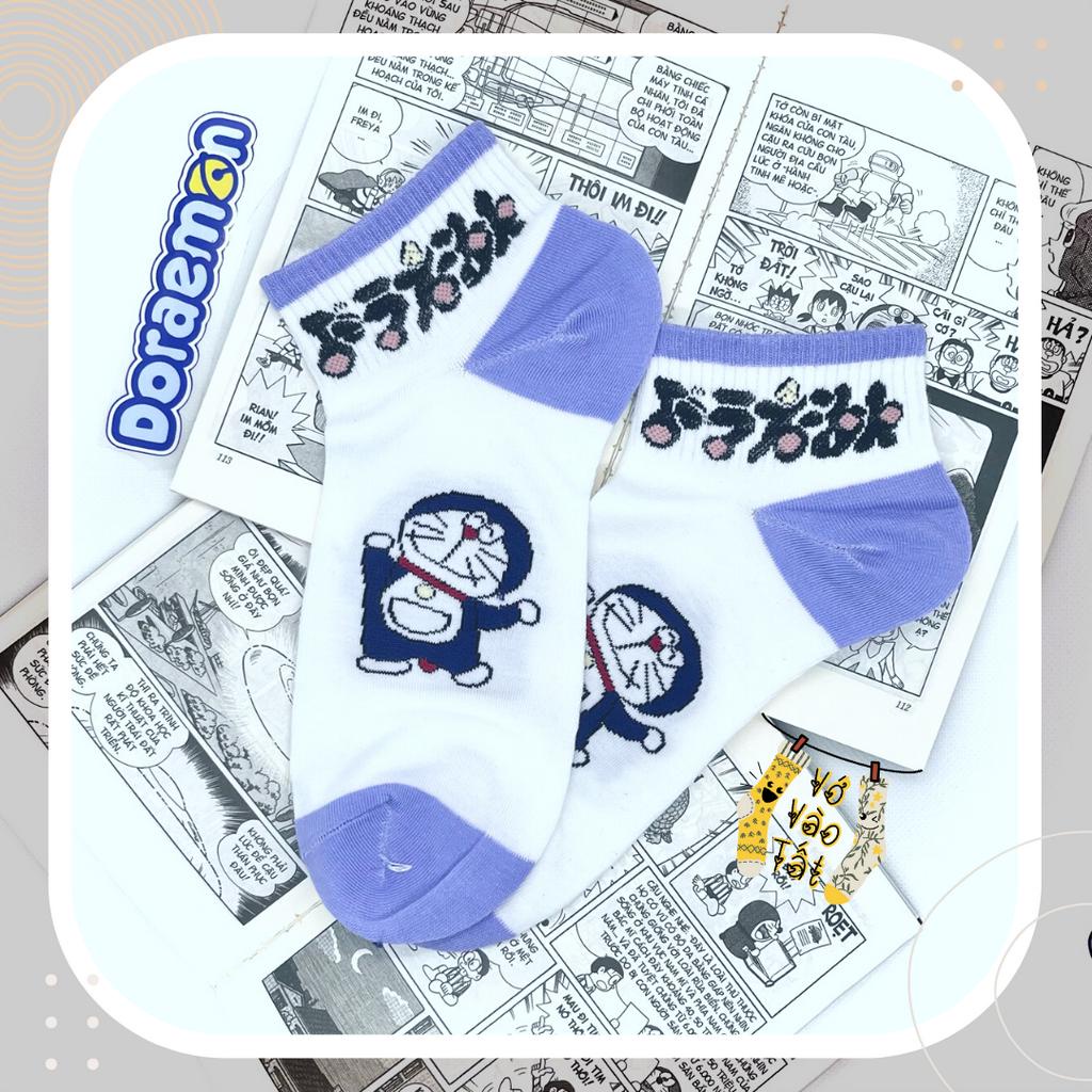 VỚ TẤT CỔ NGẮN DORAEMON XANH BIỂN