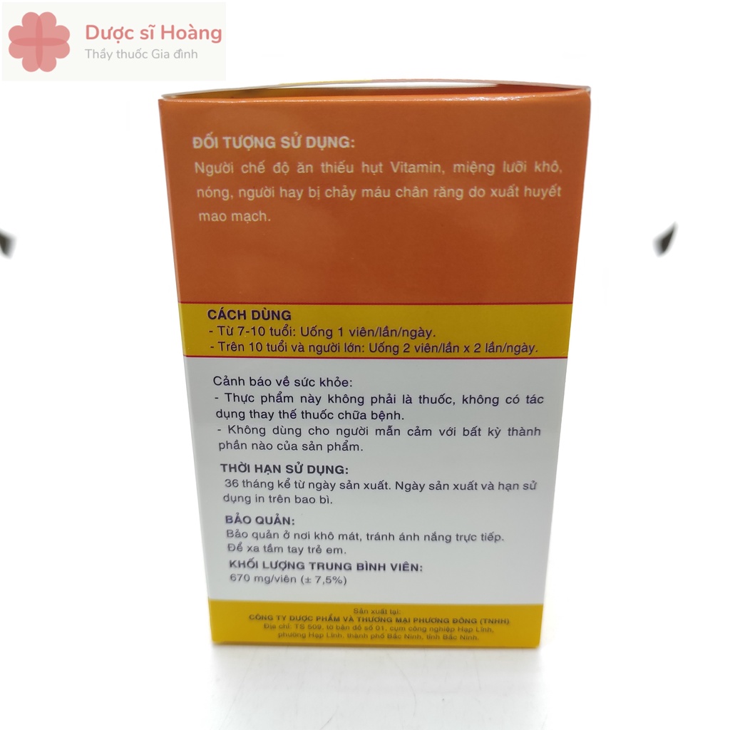 B Complex C Plus - Bổ Sung Vitamin B1 B2 B6 PP C - Giúp Tăng Cường Sức Khỏe Hiệu Quả