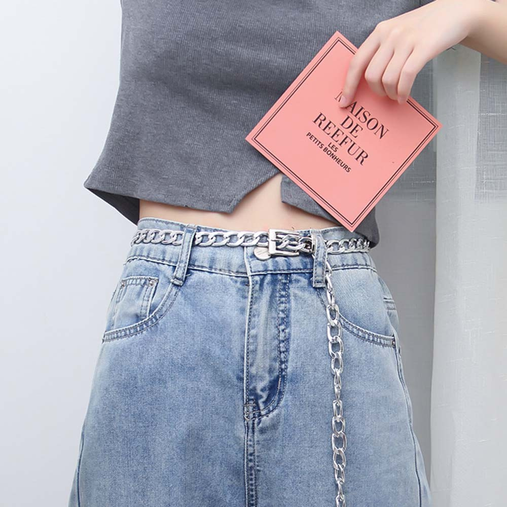 Thắt lưng mỏng bằng kim loại thiết kế đơn giản thời trang Âu Mỹ quyến rũ