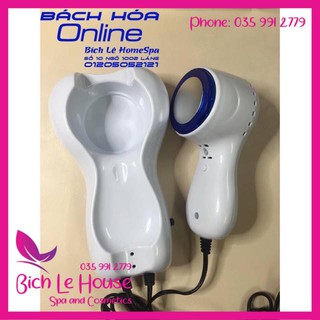 Máy điện di tinh chất lạnh kết hợp với ánh sáng sinh học màu xanh - Spa Bích Lê House