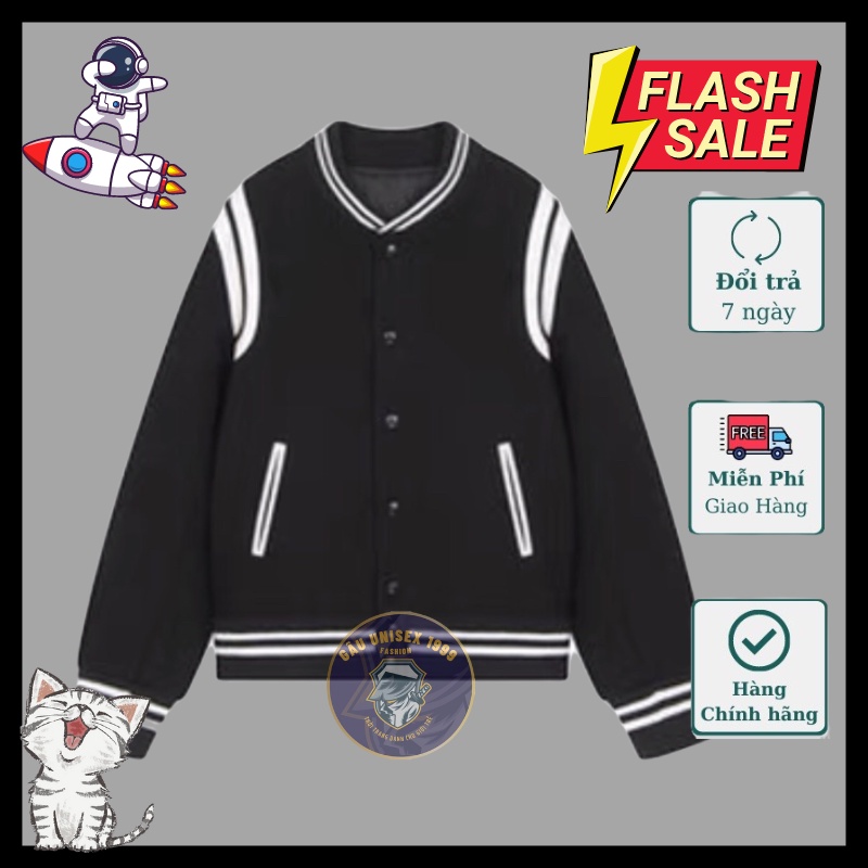 Áo Khoác Bomber Teddy Phối 2 Vai Hot Trend - Áo Khoác Bomber Mùa Đông