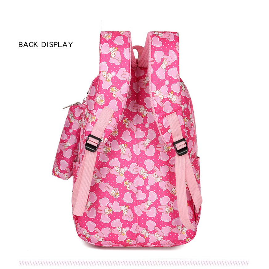 [Size 44 - Mẫu mới 2021] Balo đi học cho bé gái cấp 2, cấp 3 có kèm bóp ví đựng bút, cặp sách họa tiết nhí siêu đẹp