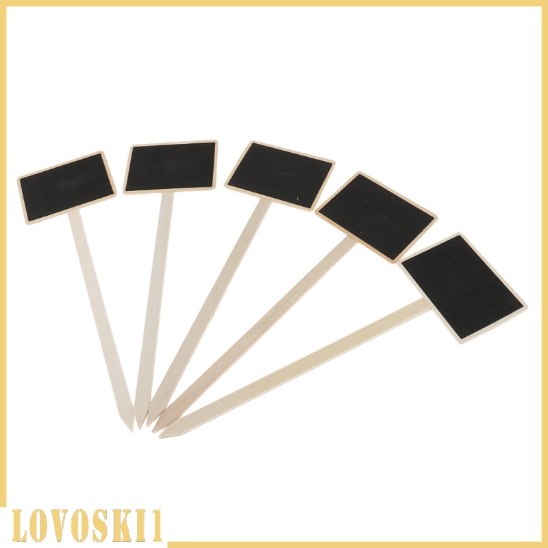 [LOVOSKI1]10pcs Mini Wooden Blaboard Price Tags Chalkboard Message Boards