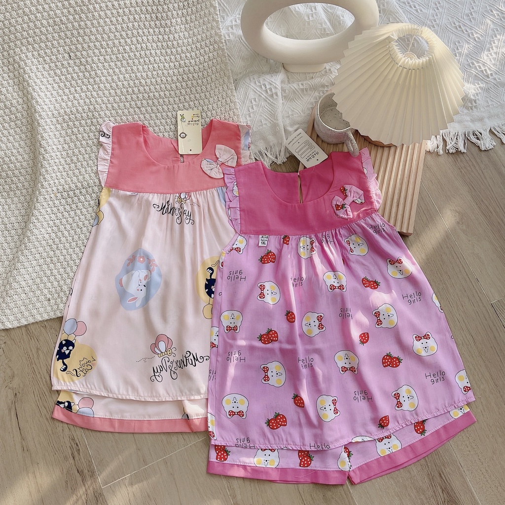 Bộ lanh lụa đẹp bé gái size đại từ 24kg-45kg❤️ ❤️Bộ tole 2 da hàng thiết kế chất mềm mịn,ít nhăn, thấm mồ hôi tốt