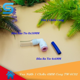 Van Nước 1 Chiều 6MM Cong Thẳng (Chế Máy Rửa Tay)