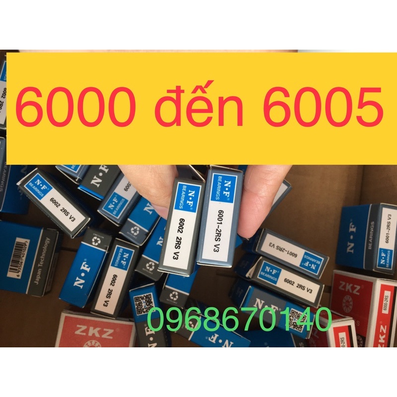 Vòng bi 6000,6001,6002,6003,6004,6005-rs NF nhật mới, bạc đạn mới