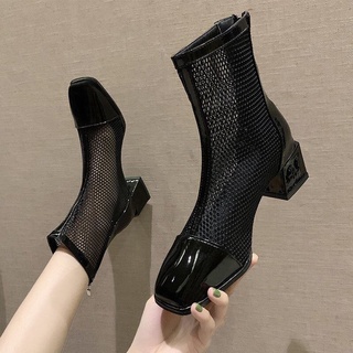 boot  lưới da bóng khóa sau quảng châu ( boot  hè thu )