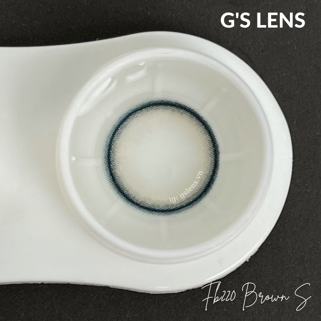 Lens Mắt Kính Áp Tròng Nâu Xanh Siêu Hot Giãn Ít Size S 14.2mm Có 0 Đến 6 Độ Cận Fb220 Brown