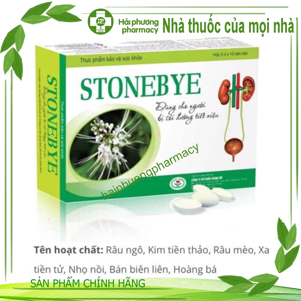 STONEBYE - Giảm sỏi thận,sỏi bàng quang,sỏi niệu quản,giảm viêm đường tiết niệu