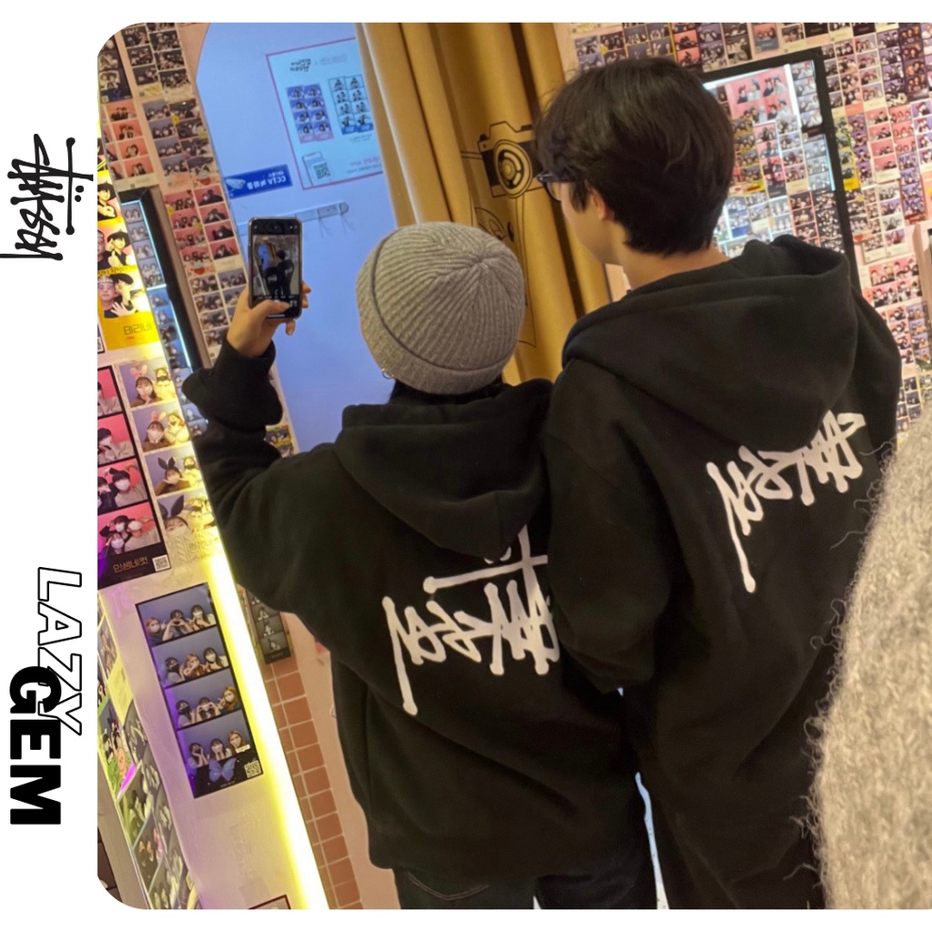 Áo Hoodie Stussy Zip Basic - AUTHENTIC 100%