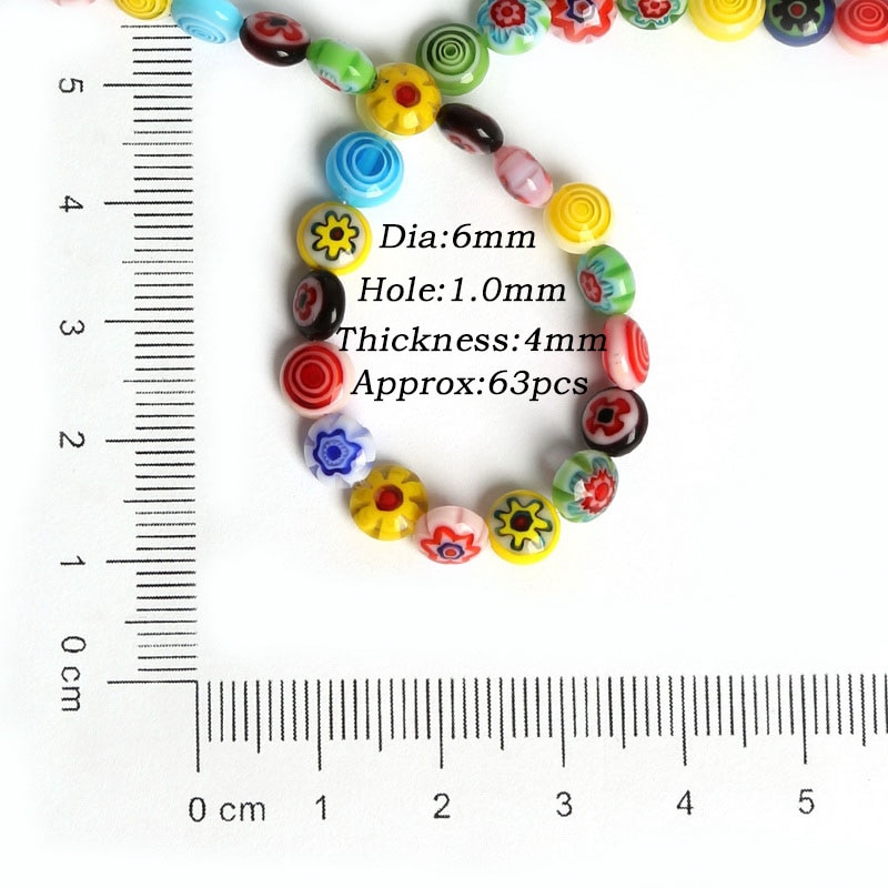 Chuỗi hạt thủy tinh tròn 6 / 8 / 10mm dành cho làm trang sức