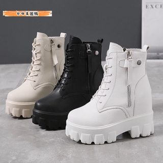 Giày Bốt Martin Đế Dày Tăng Chiều Cao Thời Trang Anh Quốc Cho Nữ