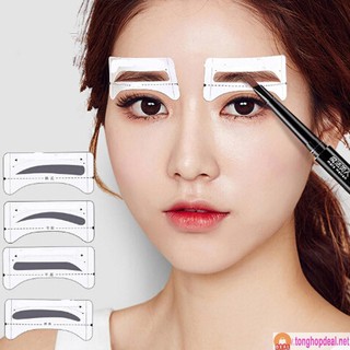 [SALE CUỐI NĂM] Bộ 4 Khuôn Kẻ Mày Dán Hàn Quốc - tn