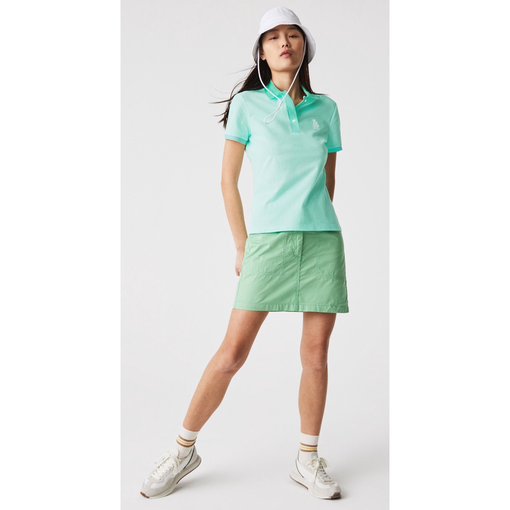 [HÌNH THẬT] ÁO THUN CỔ TRỤ MLB XANH MINT VNXK   - COTTON CÁ SẤU 100%