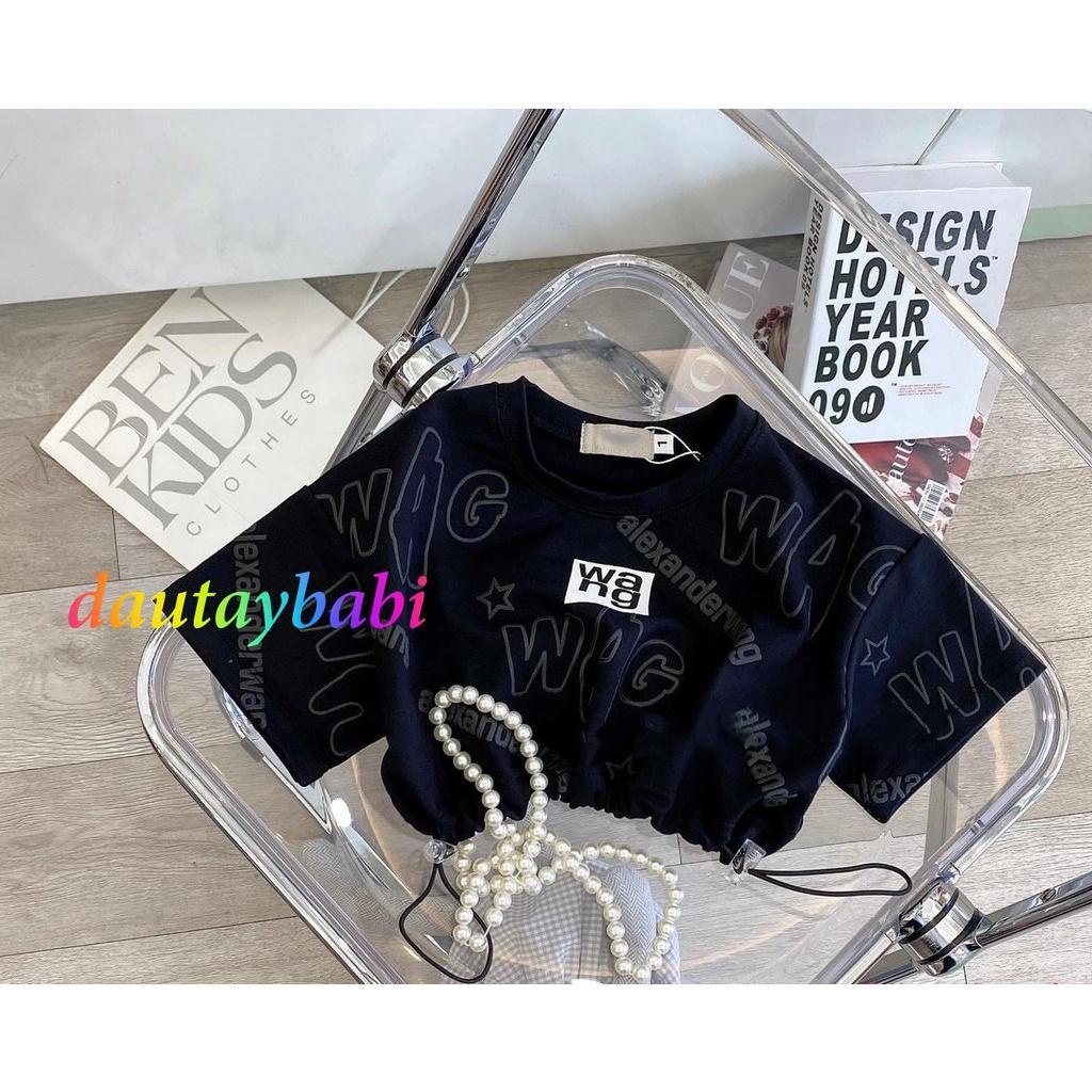 Áo croptop dây rút bé gái học nhảy  thun cotton mềm mịn co dãn cho bé  học nhảy đi chơi đều đẹp 10-54kg