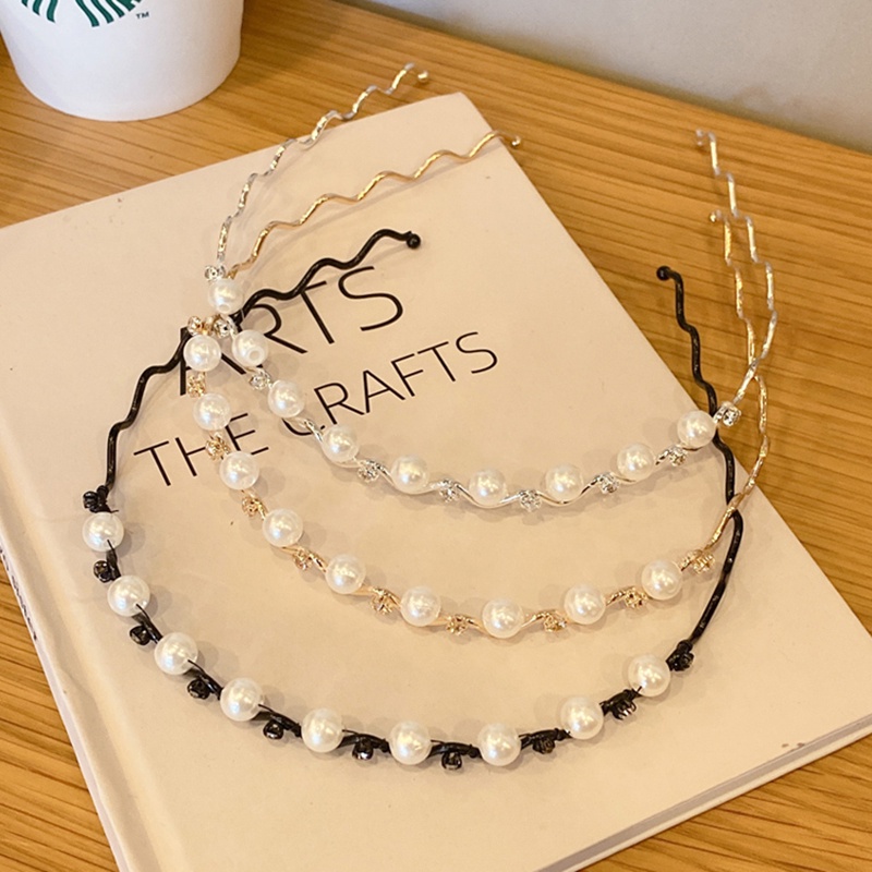 Băng Đô Cài Tóc rửa mặt Đính Ngọc Trai Nhân Tạo Phong Cách Mới Dành Cho Nữ