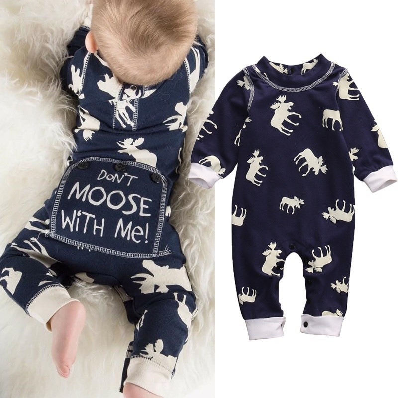 Áo liền quần một mảnh phong cách Giáng sinh cho bé gái bé trai