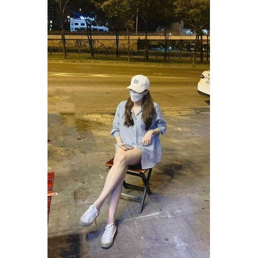 Sét sm xanh tà lệch + short trắng