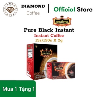 Giá Sỉ🔥🔥Date New🔥🔥Mua 1 Hộp Cafe hòa tan đen không đường Pure Black KING COFFEE - Hộp 300g Tặng 1 Hộp Cafe cùng loại 30g