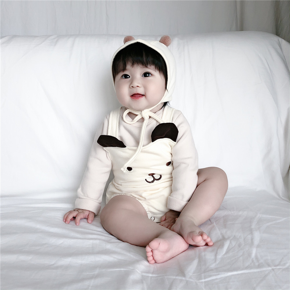 Set Áo Liền Quần + Nón Xinh Xắn Thời Trang Cho Bé