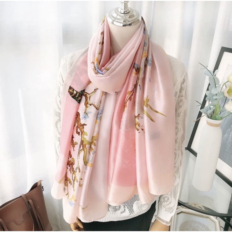 Khăn choàng cổ lụa xinh cao cấp size 90x180cm
