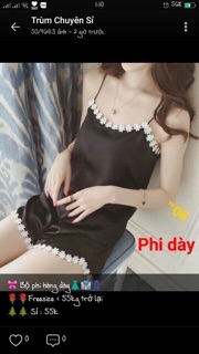Set bộ phi lụa dây phối ren hoa