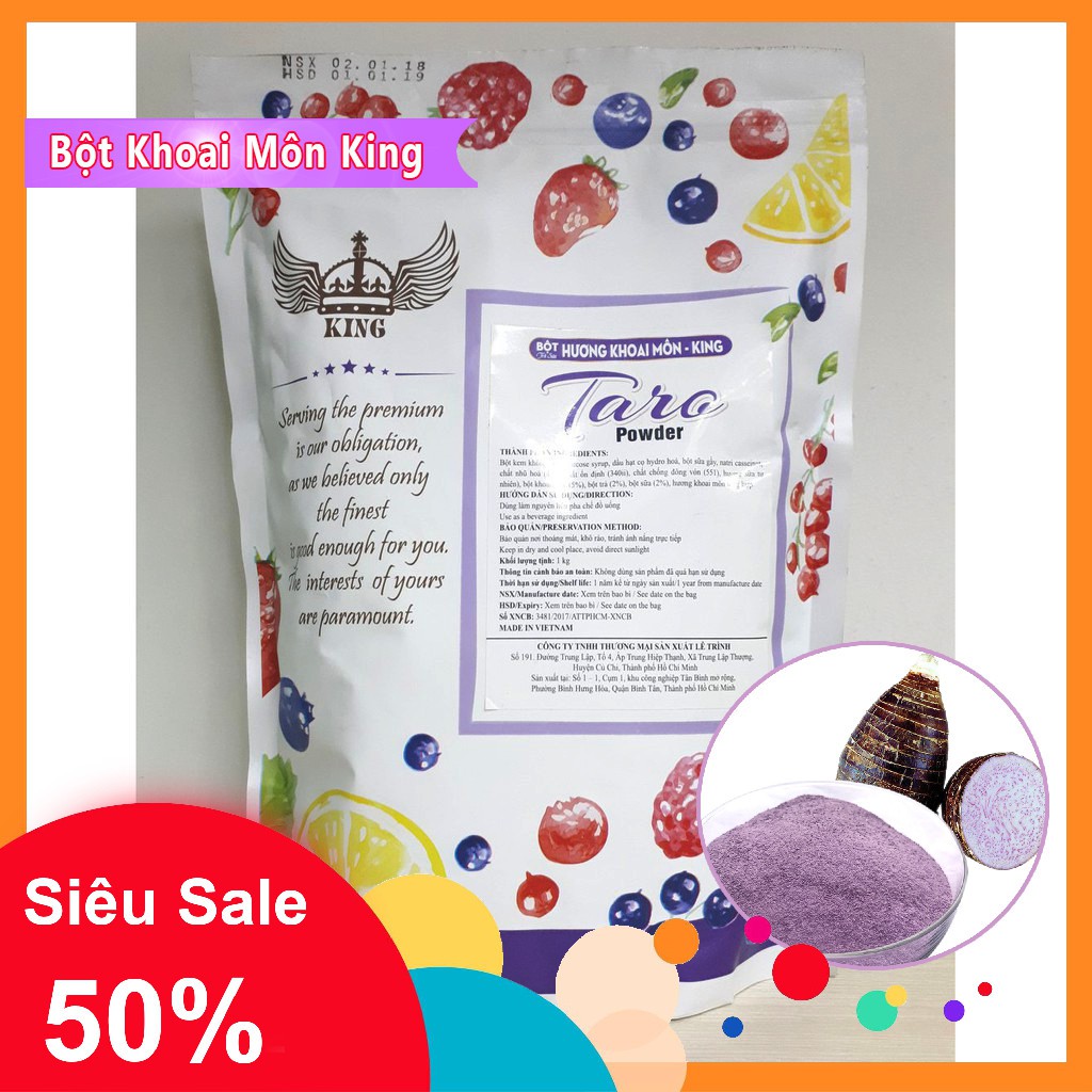 Bột sữa khoai môn hiệu King 1kg - Bột pha trà sữa | BigBuy360 - bigbuy360.vn