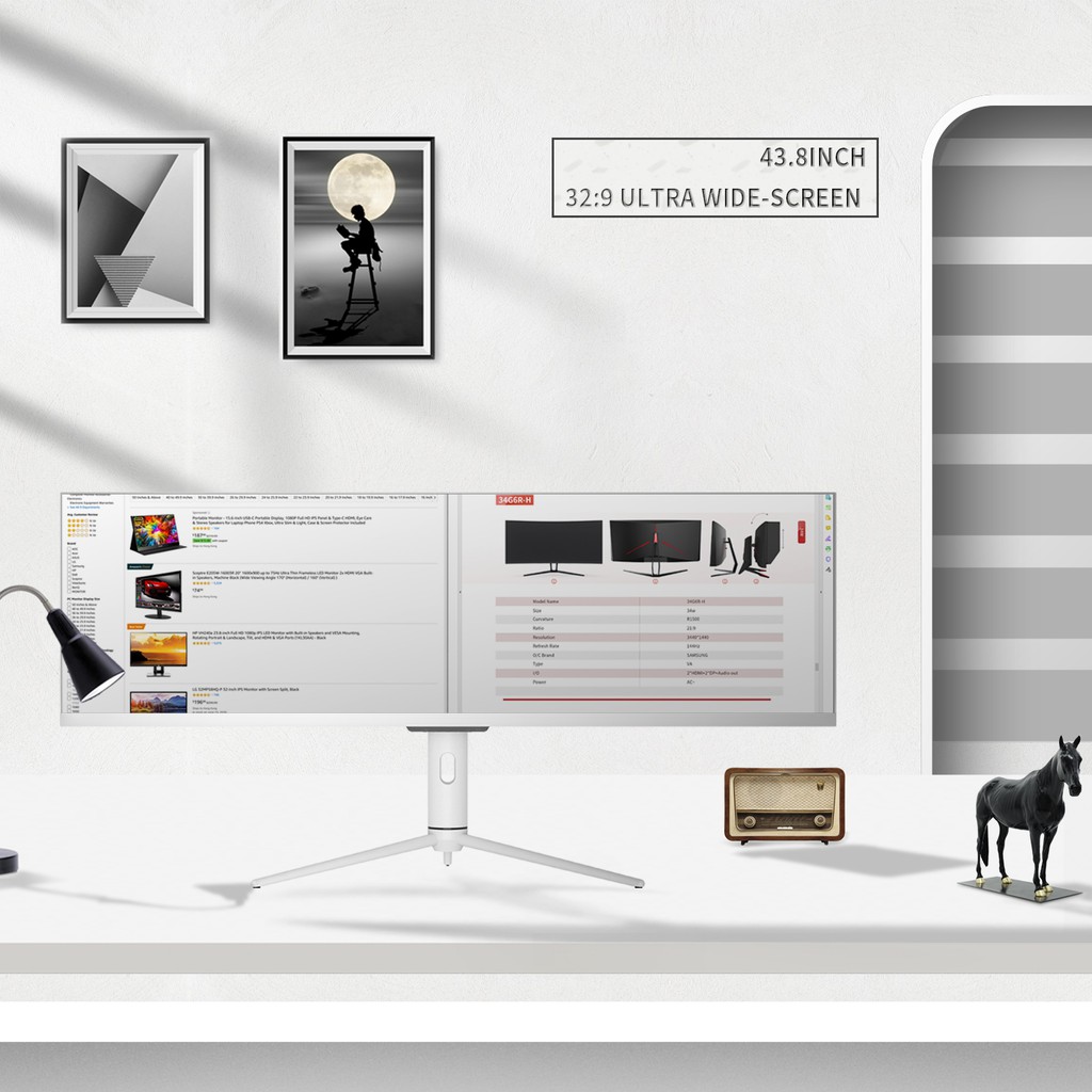 Màn Hình ULTRAWIDE 43 inch 32:9 panel IPS 120hz 1.08 tỷ màu mới 100%