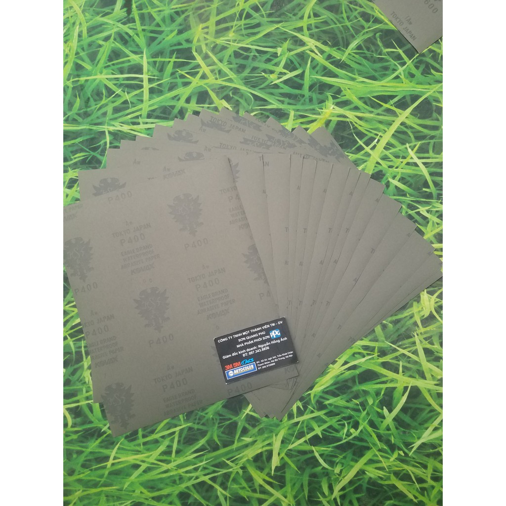 100 Tờ Nhám P400 Nước Kovax sx Tại Nhật, TOKYO JAPAN, kích thước 23mmx28mm SONQUANGPHU422