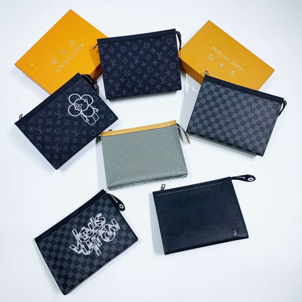 👝HIGH FASHION👝 Ví Clutch cầm tay, ví kẹp nách da thật siêu cấp FULLBOX các mẫu NV