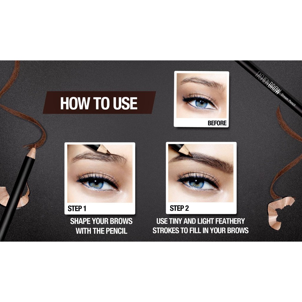 Chì mày hai đầu Maybelline Fashion Brow 3D Cream Pencil With Brush