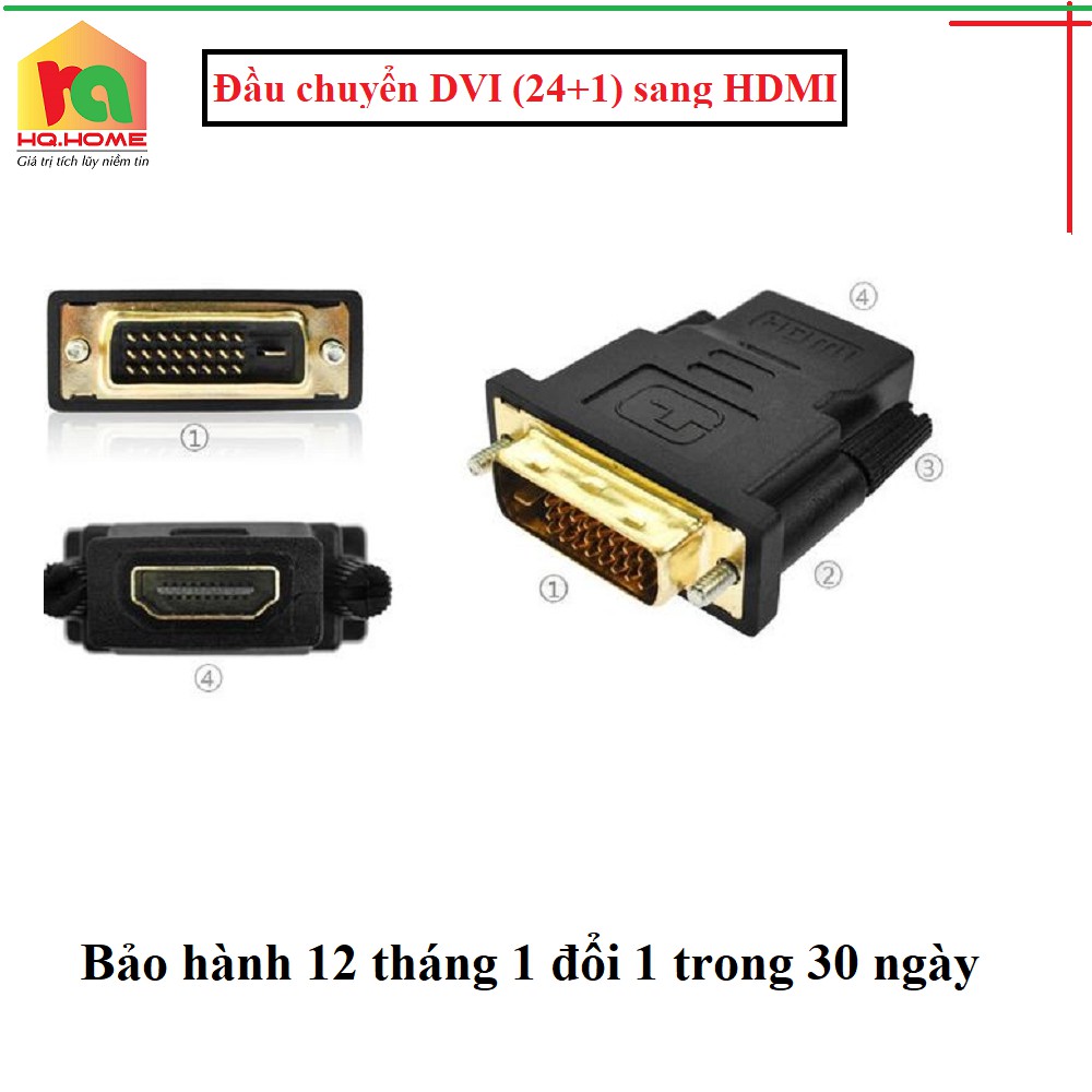 Đầu chuyển DVI (24+1) sang HDMI