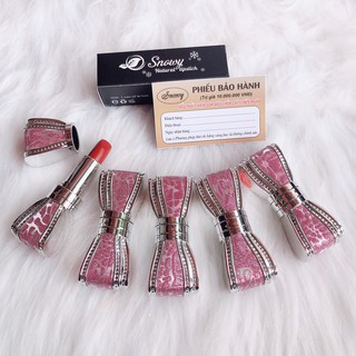 [ Son Gấc - Son Bà Bầu Nơ Snowy Natural ] - Mềm Môi , Dưỡng Môi , Mịn Môi