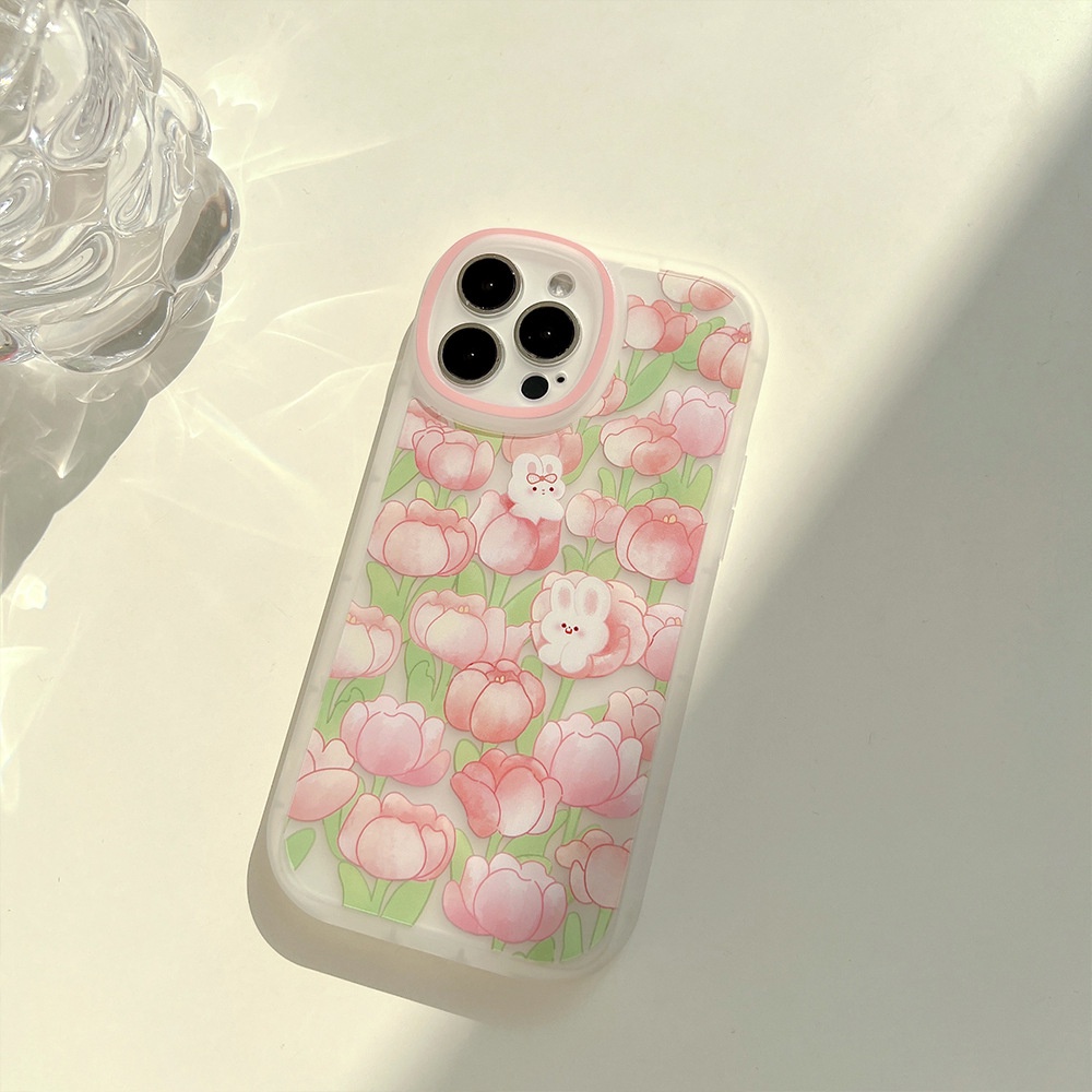 Ốp Điện Thoại tpu Họa Tiết Hoa Tulip 13 Cho iPhone 11 7Plus 8Plus Xr XS Max 13 12 Pro Max 12promax iPhone 11 7/8