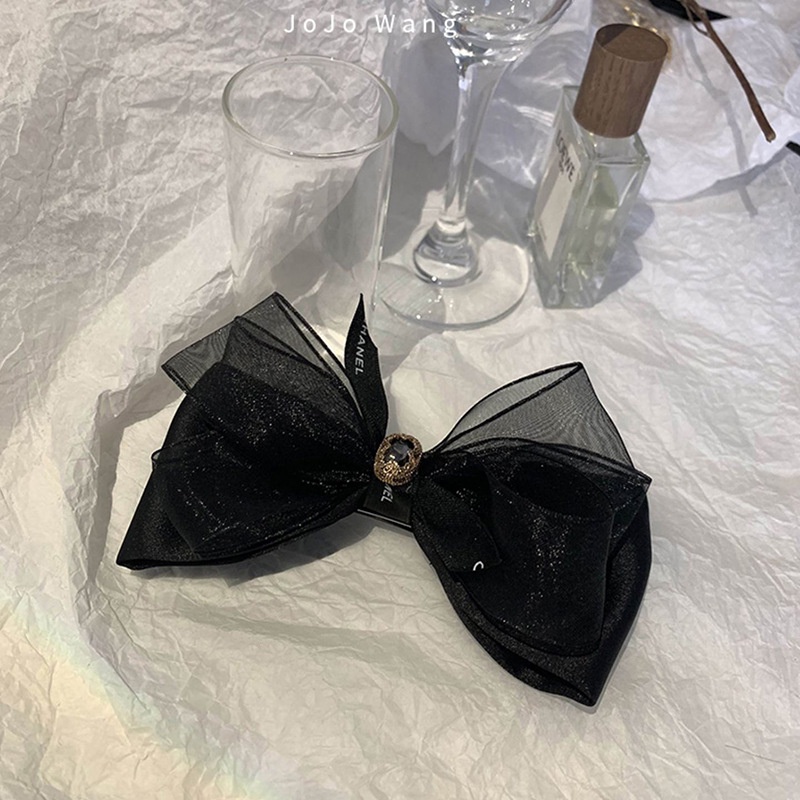 Kẹp Tóc Nơ In Chữ Phong Cách Phương Tây Dành Cho Nữ