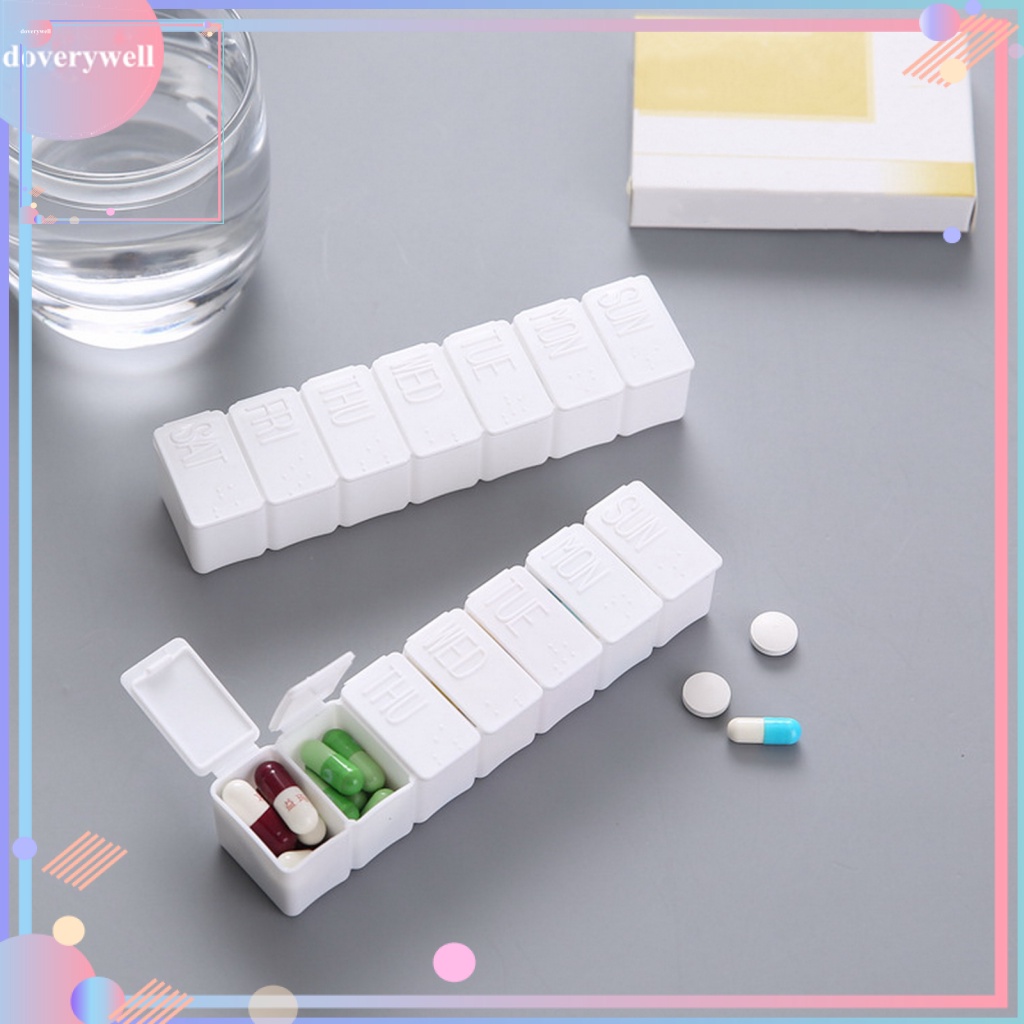 Hộp Đựng Thuốc 7 Ngăn Có Nắp Đậy Tiện Dụng Ốp