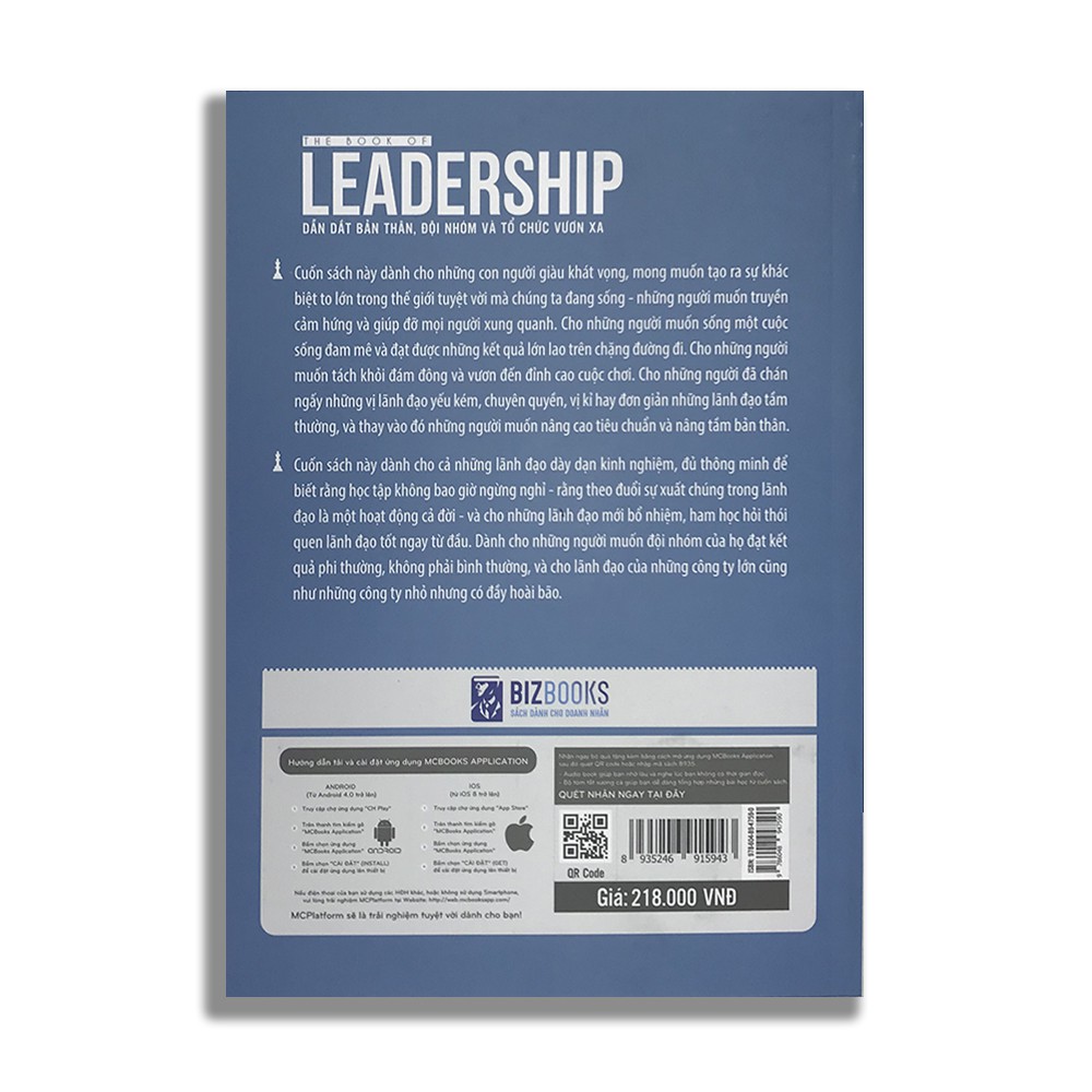 Sách - Dẫn dắt bản thân, đội nhóm và tổ chức vươn xa - The book of LEADERSHIP - BIZ-KT-218k-8935246915943