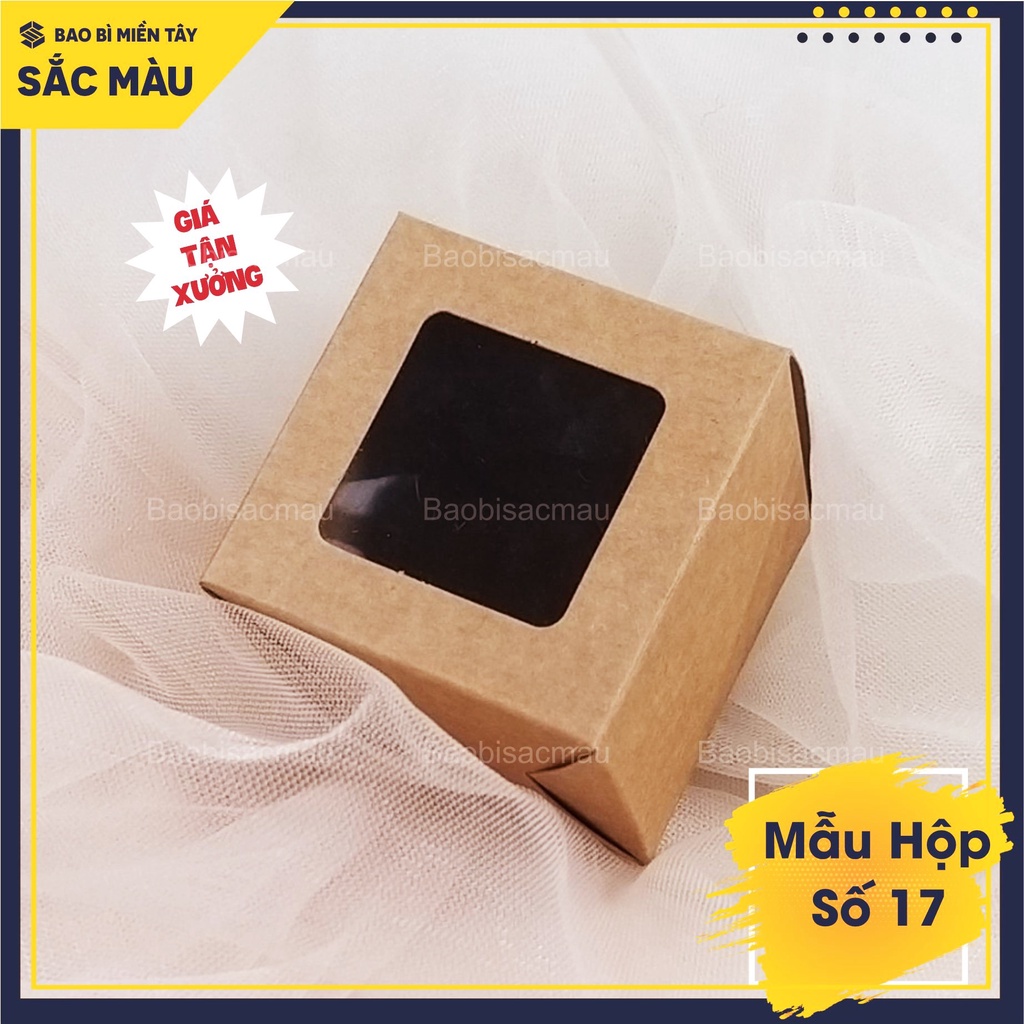 SÉT 5 hộp giấy kraft NHỎ ( hộp 17)  đựng quà tặng, đồ chơi xinh xắn