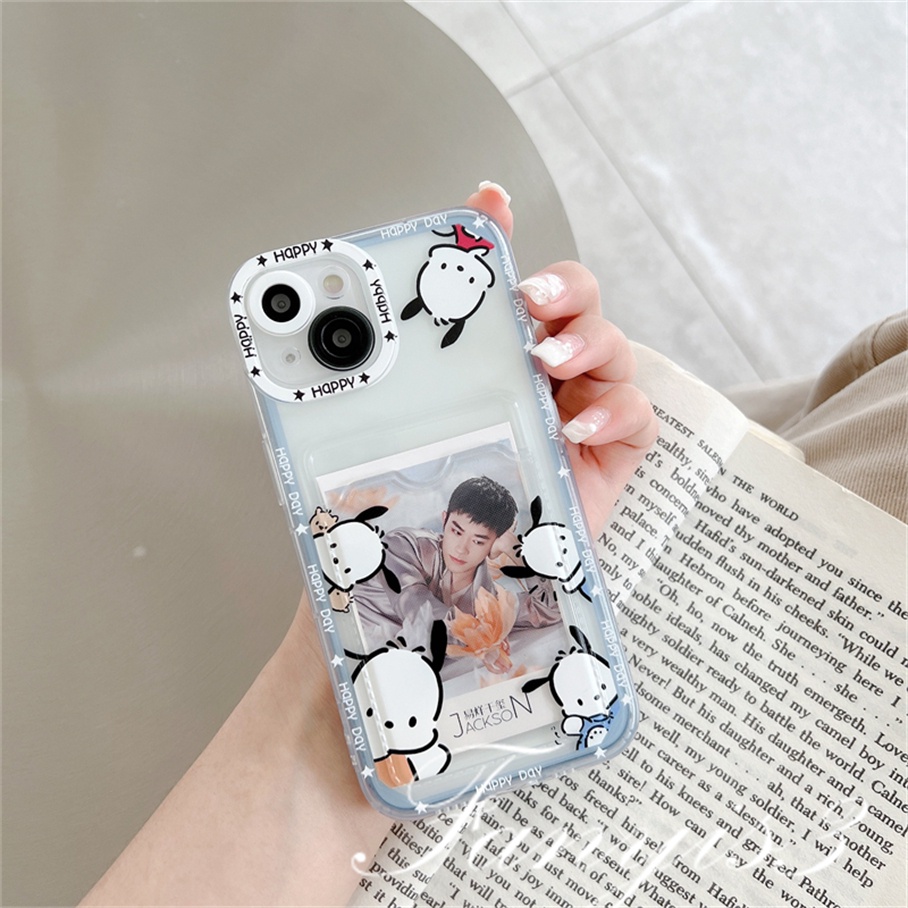 Ốp Điện Thoại TPU Mềm Trong Suốt Có Ngăn Đựng Thẻ Cho IPhone 14 13 12 11 Pro Max X XR Xs Max 8 7 Plus SE 2020