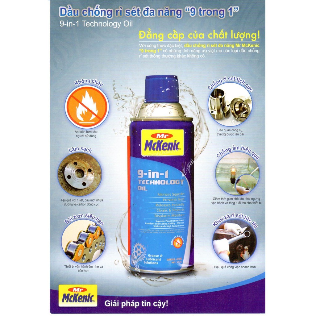 Chai Xịt Bôi Trơn Tiếp Điểm McKenic 450ml