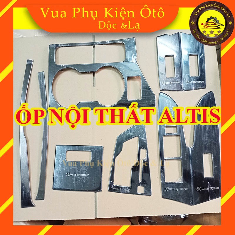 Ốp nội thất titan ALTIS 2014- 2019 cao cấp xe - titan phay xước