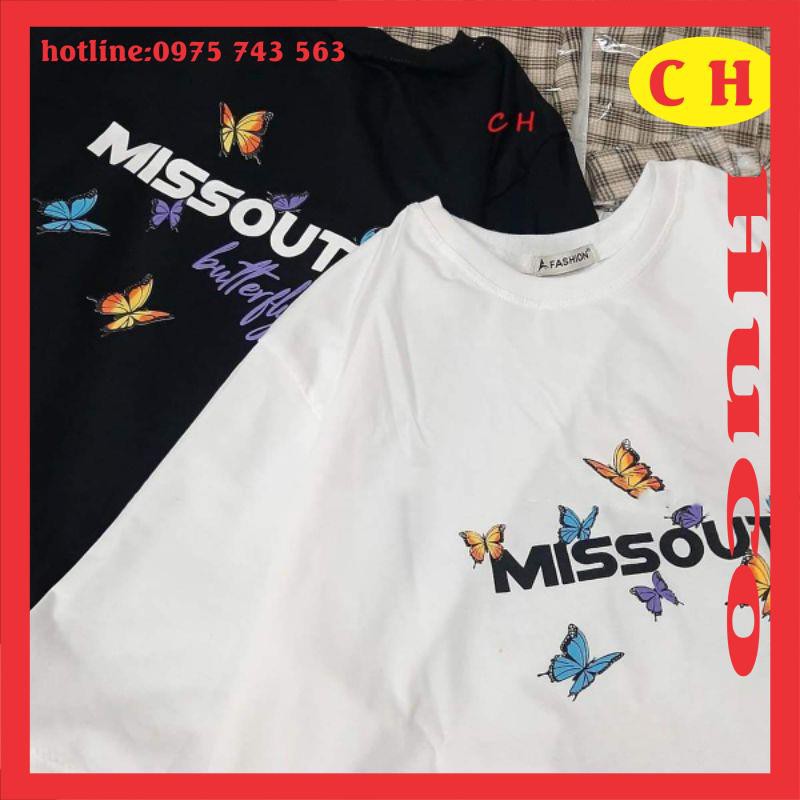 áo thun tay lỡ form rộng unisex🦋áo phông missout nam nữ oversize in hai mặt unisex🦋chất cotton kèm phụ kiện túi đeo chéo