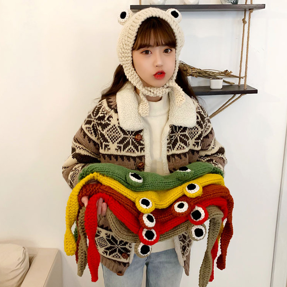 Nón Len Hình Chú Ếch Xinh Xắn Dành Cho Nữ 6 Màu Tùy Chọn