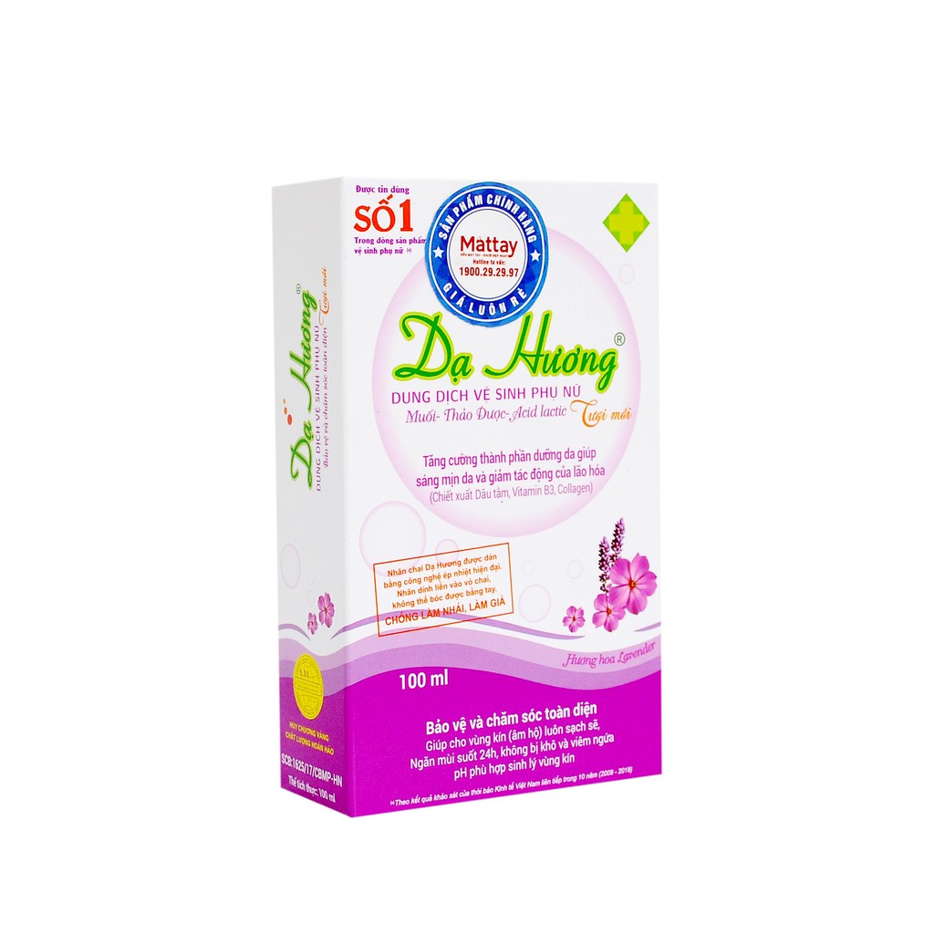 Dạ Hương Tím - Chai 100ml - Giúp Cho Vùng Kín Luôn Sạch Sẽ, Ngăn Mùi Suốt 24 Giờ