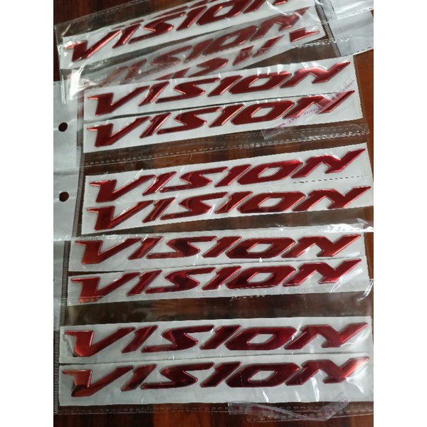 Bộ chữ nổi Vision màu crôm đỏ