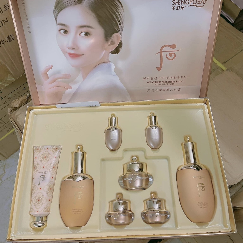 Bộ mỹ phẩm dưỡng da Shengposay mờ thâm nám, tàn nhang hiệu quả tặng kèm mặt nạ